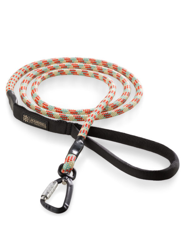 Premium dog leash “Kosmo” made of robust climbing rope with high-quality aluminum carabiner (black) - Image 12