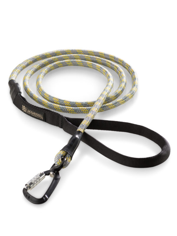 Premium dog leash “Kosmo” made of robust climbing rope with high-quality aluminum carabiner (black) - Image 9