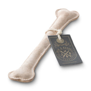 Leather toy bone