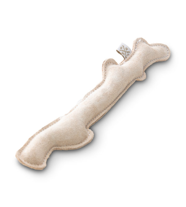 Toy stick made of chewing leather