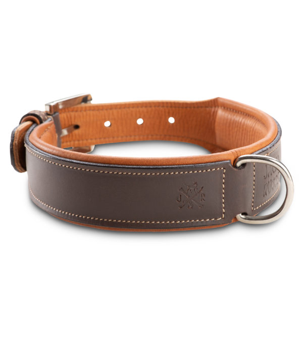 Premium dog leather collar “Amy” (brown/reddish brown) - Image 2