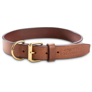Premium leather dog collar "Peter" (Brown)