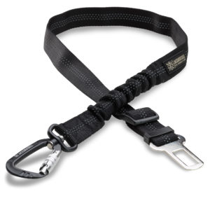 Premium seat belt "Oskar" flexible with shock absorber (black)