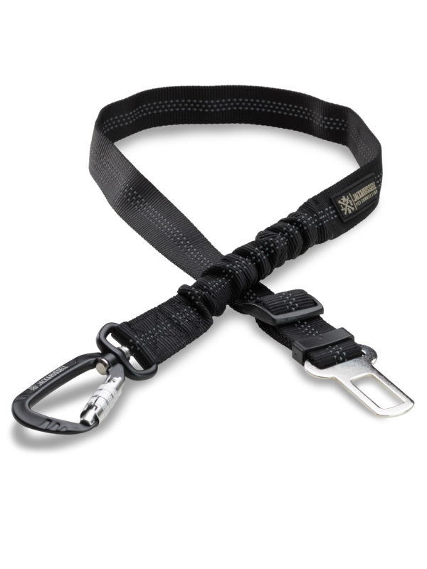 Premium seat belt "Oskar" flexible with shock absorber (black)