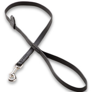 Führleine „Charly“ aus Vollleder mit praktischem Bolzen-Karabiner – ein Designklassiker (Schwarz)