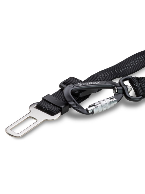 Premium seat belt "Oskar" flexible with shock absorber (black) - Image 3
