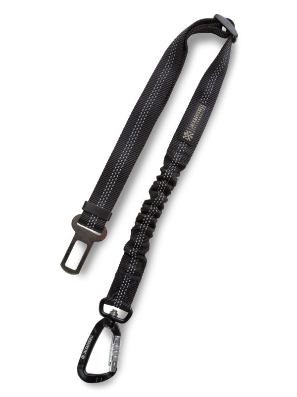 Premium seat belt "Oskar" flexible with shock absorber (black) - Image 2