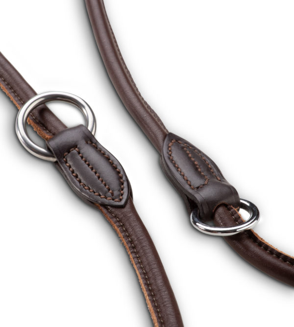 Echtleder-Führleine „Dora“ – volle Flexibilität im klassisch edlem Jack & Russell Design (Braun) – Bild 4
