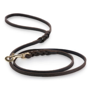 Echtleder Hundeleine „Charlotte“ mit Messingkarabiner – stabil und stylisch (Dunkelbraun)