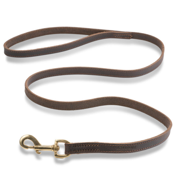Short leash “Shorty” made of leather with sturdy bolt carabiner – durable and practical (dark brown) - Image 2