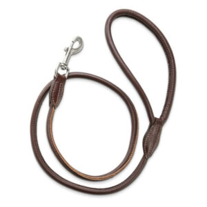 Leder Premium Leder Hundeleine Moritz 1m - Leine aus Echtleder Original J&R Prägung Moritz - (Braun)